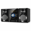 Roxel RCD-240BT micro CD system with two speakers, shown at a three-quarter angle