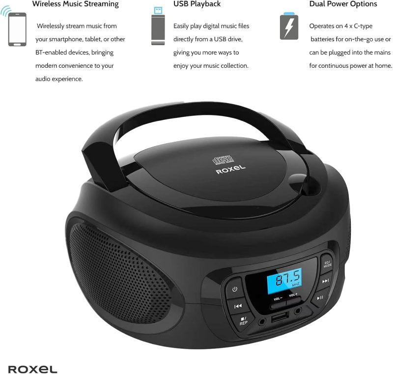 Roxel RCD-S50BT Portable CD Boombox